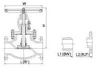 TAILLE de ND 16 du nanowatt à flasque manuelle 80 de robinet d'arrêt sphérique 3 POUCES avec la taille gauche standard 6