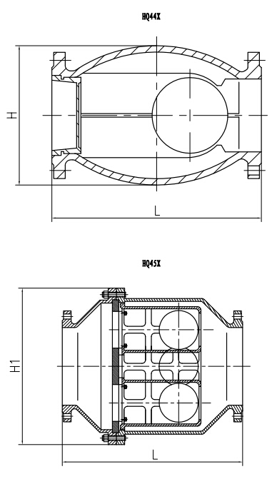 Taille multi coulissante malléable DN400 DN500 1 de clapet anti-retour de boule du fer GGG50 grande